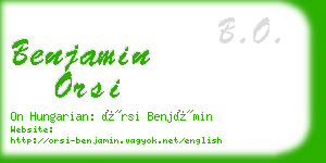 benjamin orsi business card